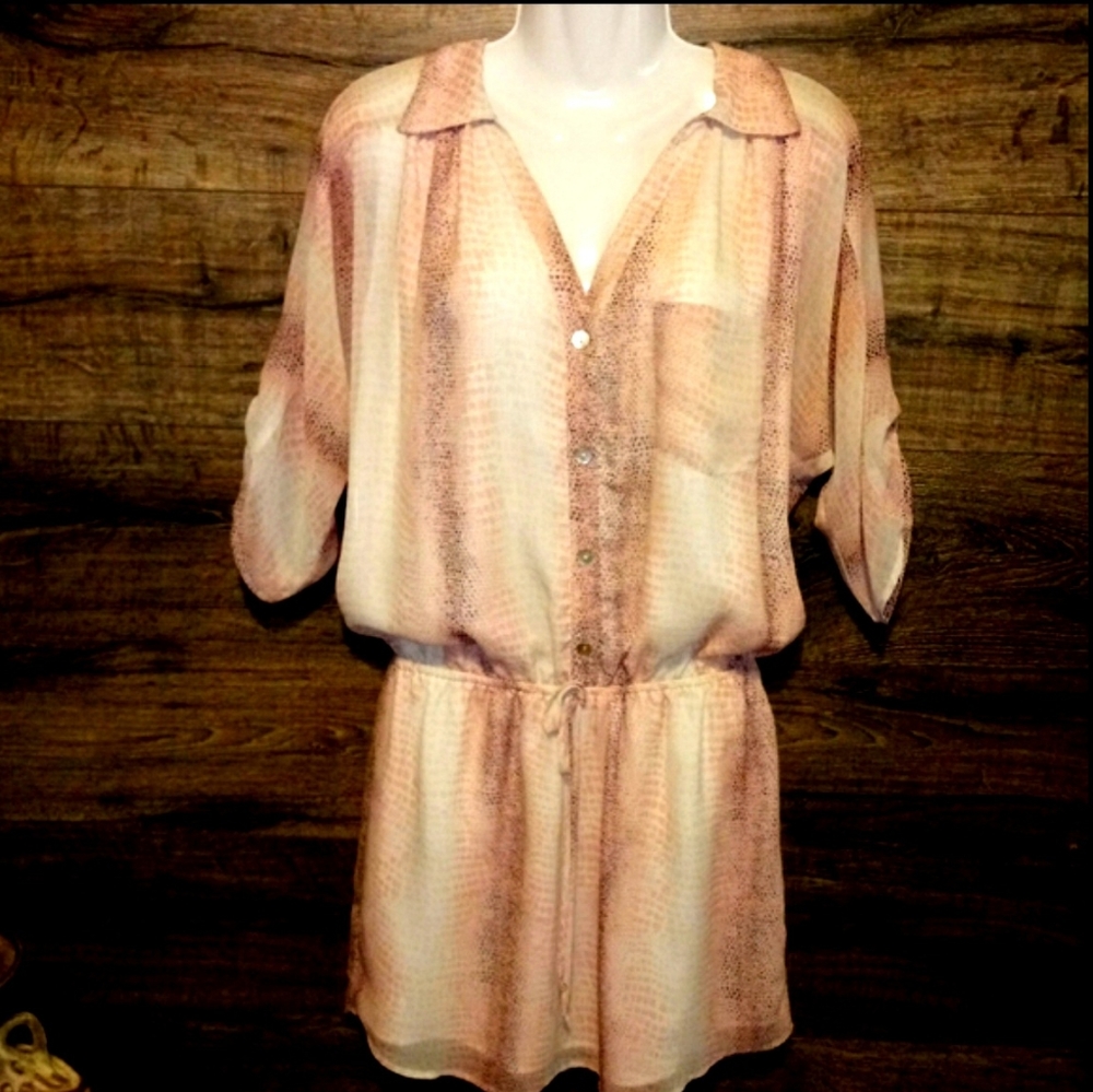 Kaya Di Koko Dress Size M Pink Snakeskin NWOT - Picture 2 of 16